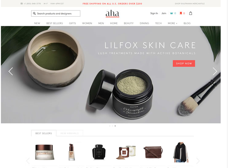 全球独特生活方式产品和礼品购物网站：AHAlife